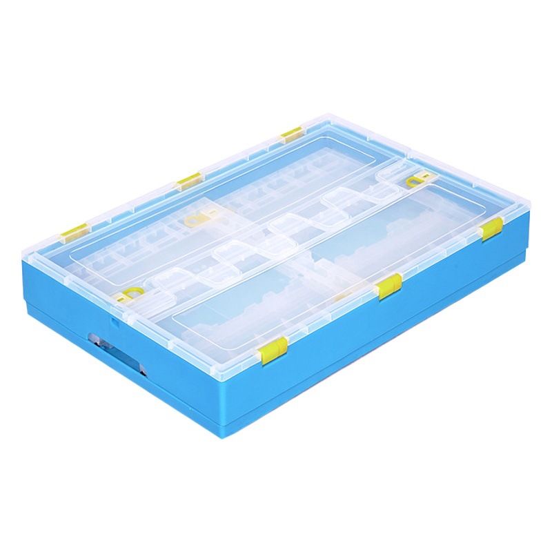 Car Trunk folding storage box car toy storage plastic box blue plastic folding box with lid
