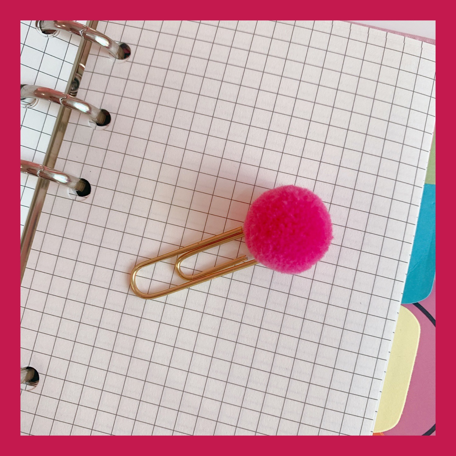 Picture of Japanese cute creative metal paper clip bookmark color candy wool ball pin student office supplies stationery