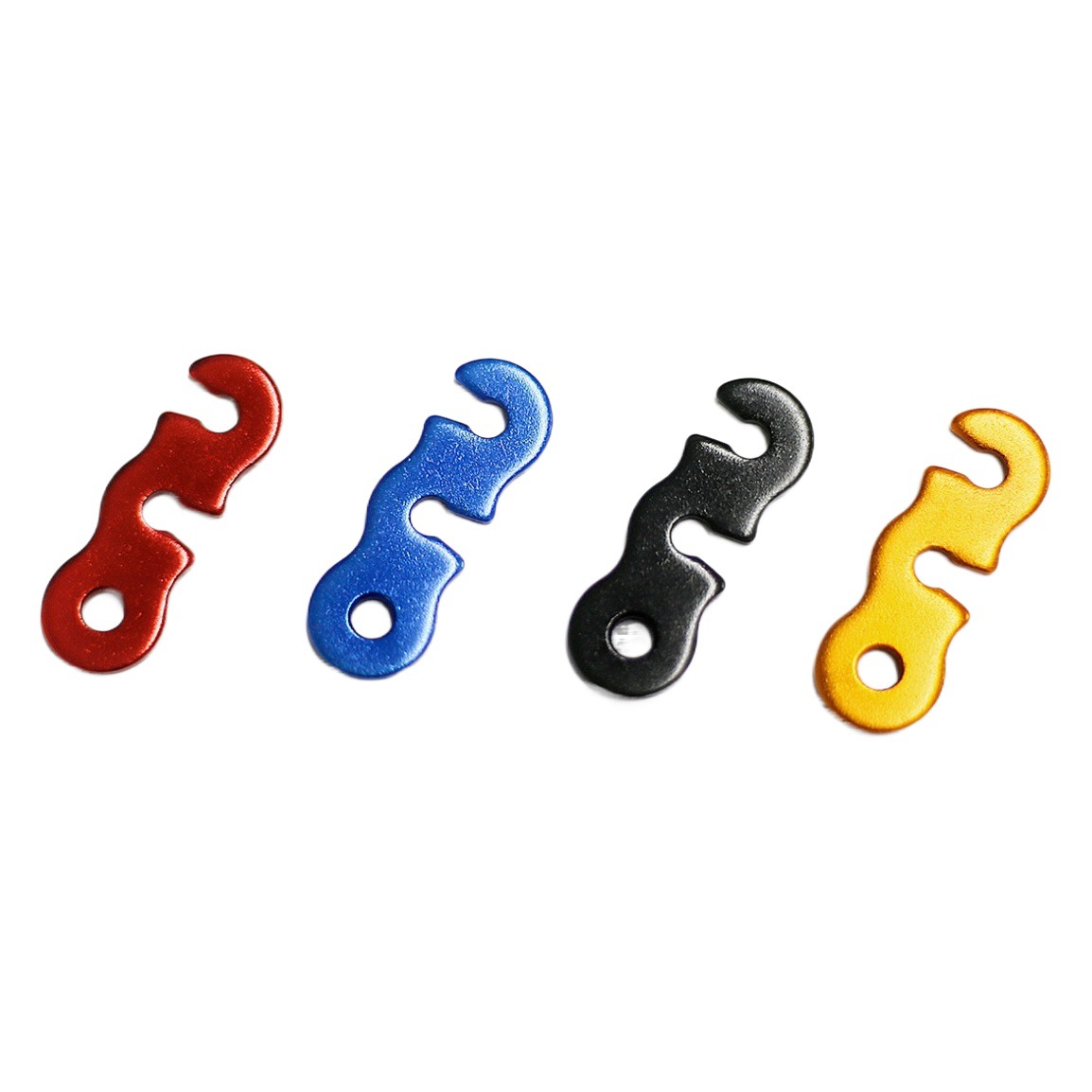 Outdoor Canopy Aluminum Alloy Paracord Buckle Tent Rope Accessory S-Shaped Wind Rope Buckle Three-Eye Wind Adjustment Windproof Reinforcement