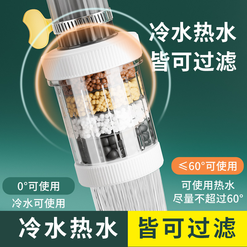Picture of Faucet filter rotatable mouth kitchen splash shower six-layer universal household removable and washable tap water filter