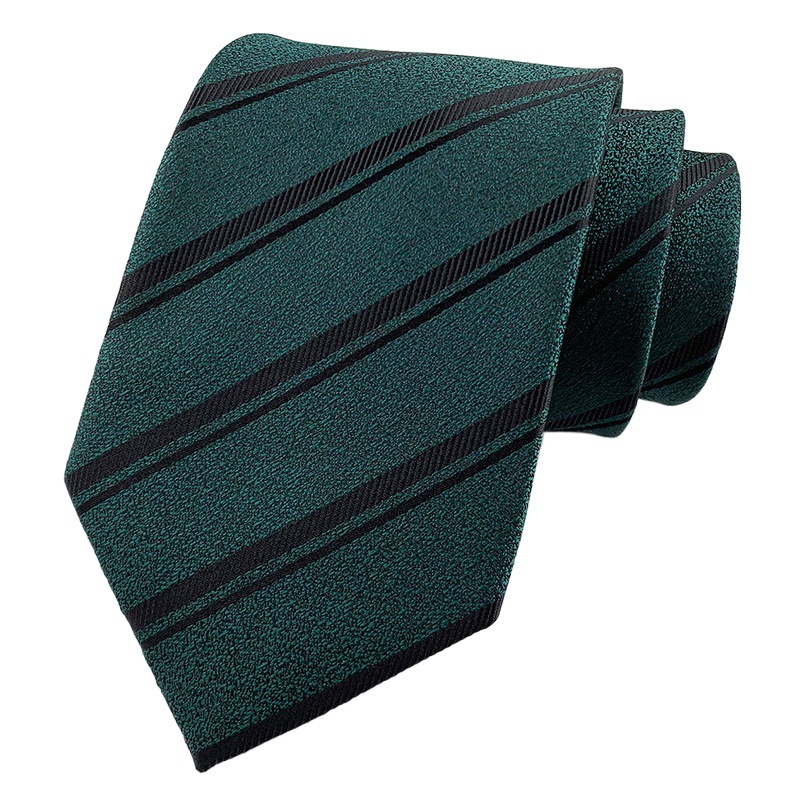 8cm hand tie polyester yarn-dyed men's formal wear striped professional business suit accessories manufacturers in stock wholesale