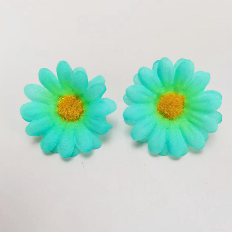 Picture of Simulated 4cm Small Chrysanthemum DIY Sun Flower Head Small Daisy Arch Road Leading Flower Arrangement Flower Garland Head Jewelry Wholesale