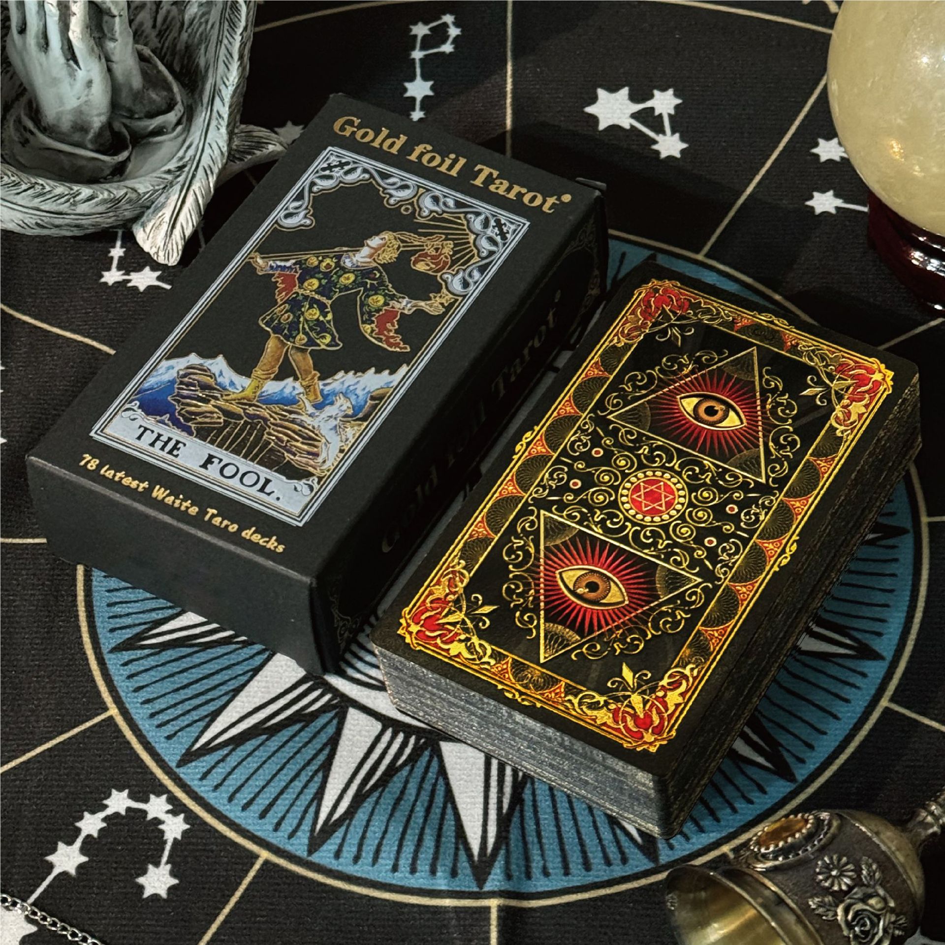Picture of Tarot Card Waite Card Beginner Hot Stamping Plastic Pvc Waterproof Board Game Card Game Manufacturer Spot Wholesale