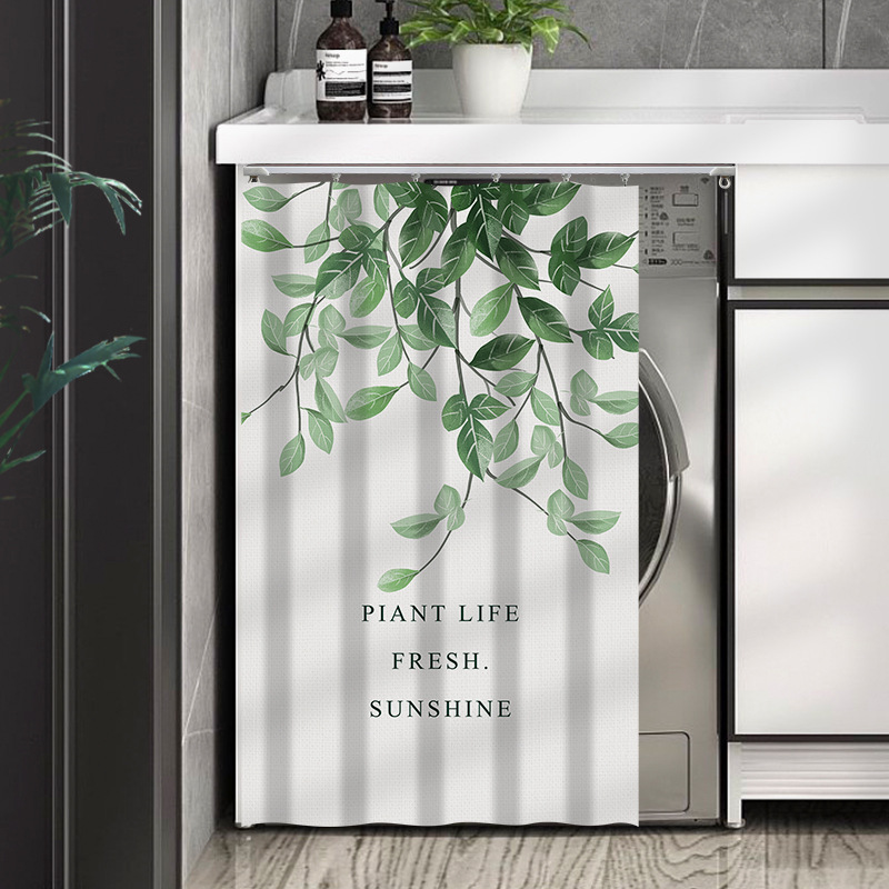 Picture of Balcony drum washing machine sun protection waterproof covering curtain drying cabinet full shading slide cover cloth dustproof heat insulation cover cloth