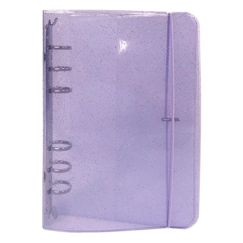 Internet Celebrity South Korea Ins Style PVC Transparent Candy Color Cover Strap Six-hole Hand Ledger A5A6 Strap PP Binder