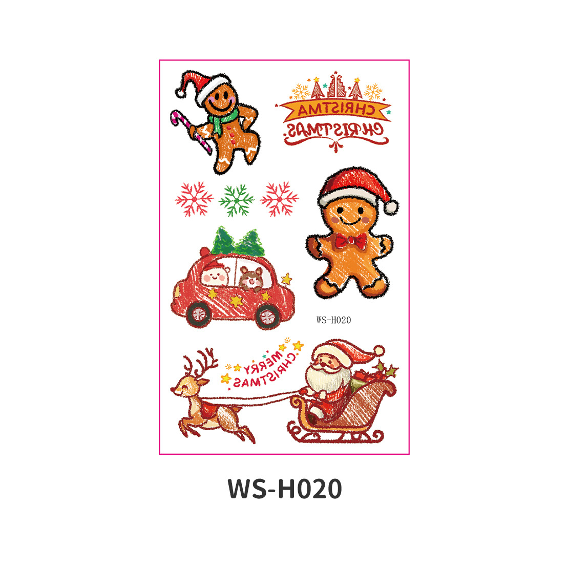 Picture of New Christmas Tattoo Sticker Children Cartoon Holiday Party Atmosphere Eco-friendly Waterproof Face Sticker Elk Tattoo Sticker