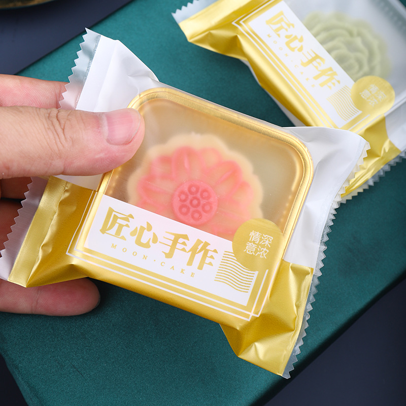 Picture of Spot Wholesale 2025 New Mooncake Packaging Bag 50g 100g Egg Yolk Crisp Mid-Autumn Mooncake Machine-Sealed Packaging Bag