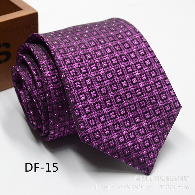 Picture of Tie business formal men's tie polyester yarn Arrow 8cm business tie