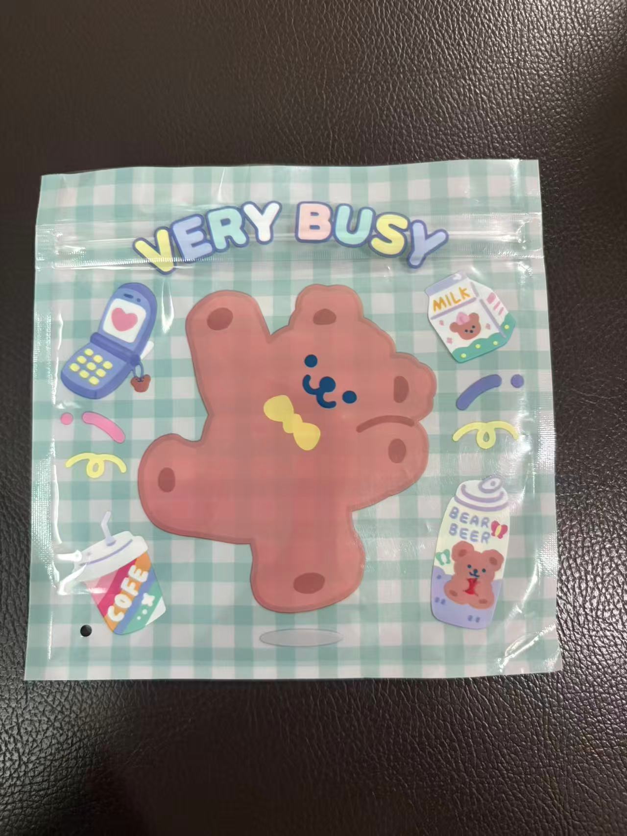 Picture of Little rabbit bear cute cartoon cookie bag snack food packaging bag nougat bag self-sealing zipper bag 50