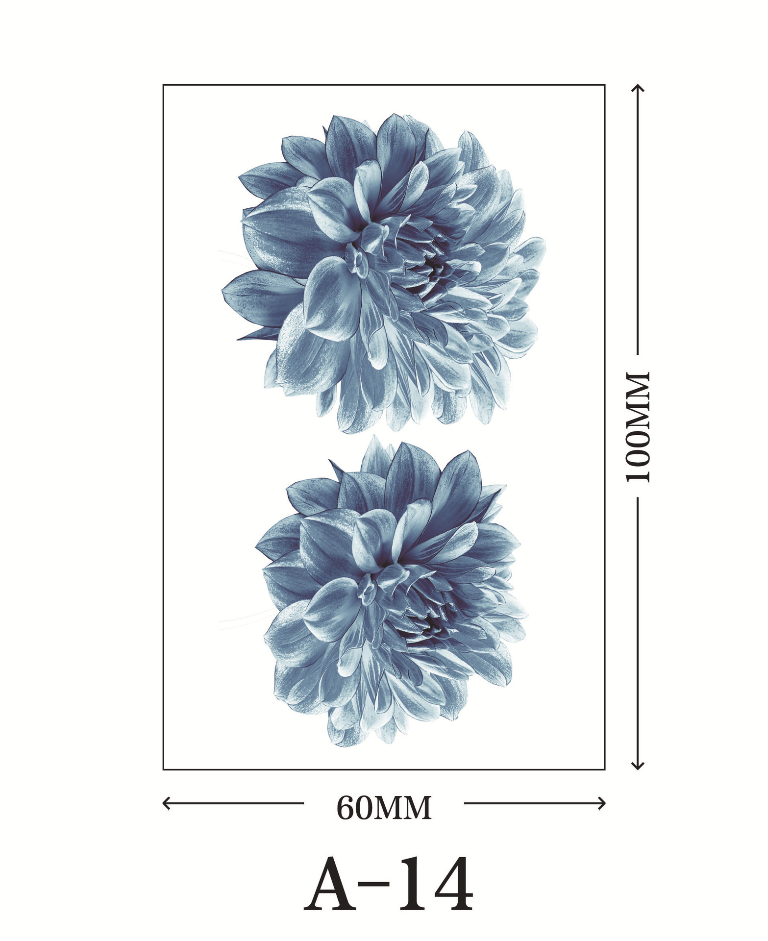 Picture of New cross-border rose flower tattoo stickers small fresh net red color tattoo stickers factory wholesale waterproof and durable