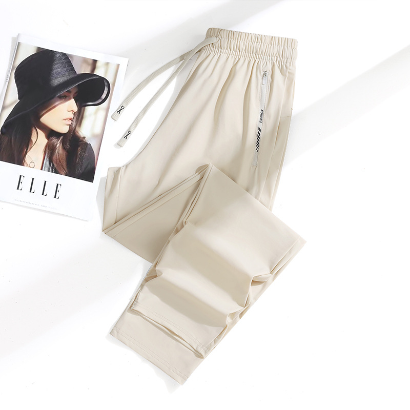 Picture of Summer New Ice Silk Pants Quick-drying Breathable Nylon Men's and Women's Elastic Soft Anti-wrinkle Cooling Couple Sunscreen Pants