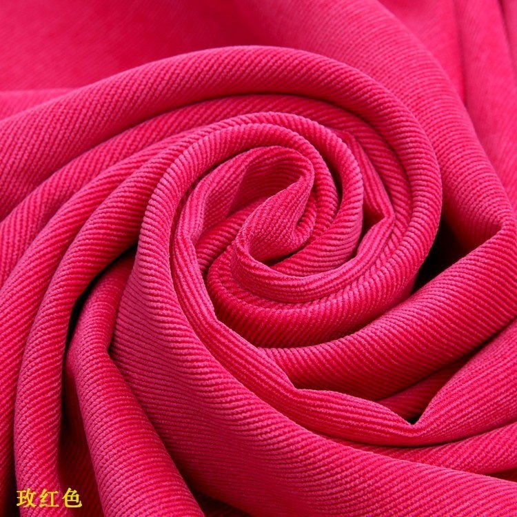 Factory in stock supply thin strip reactive dyeing multicolor corduroy 21 inch strip rose red corduroy fabric wholesale