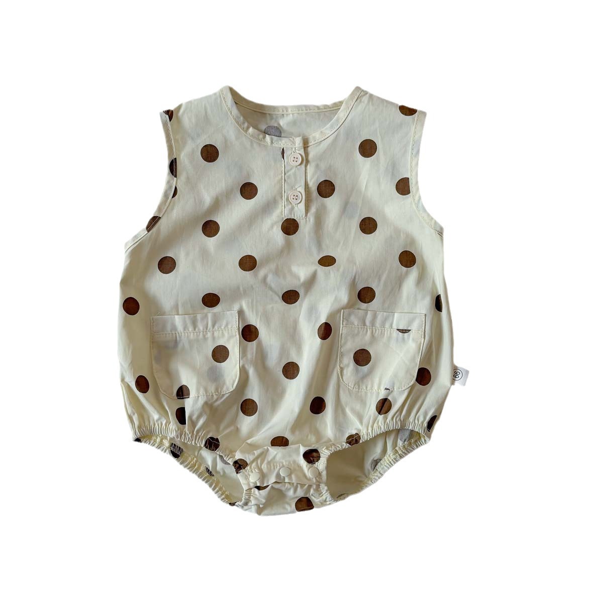 Picture of in stock Baby Summer Clothes Baby Boys and Girls Thin All-in-Body Clothes Western-style Wave Dot Vest Wrap-up Clothes Climbing Clothes