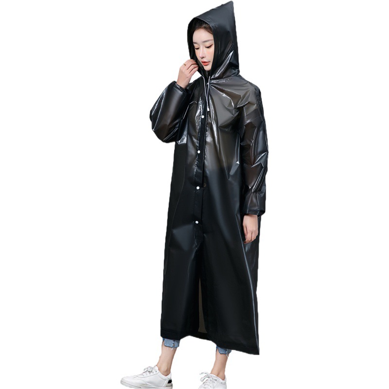 Thickened Disposable Raincoat Adult Frosted Unisex Eva Outdoor Lightweight One-Piece Extended Poncho Logo