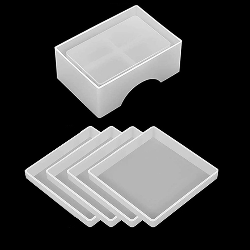 Picture of Strict selection of cross-border dedicated to drip plastic mold storage box mirror square round coasters suit handmade diy silicone