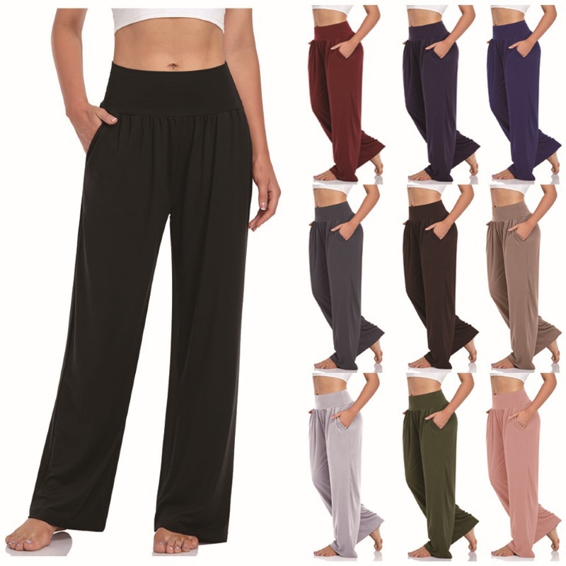 Picture of 2023 Spring/Summer Yoga Running Pants Cool Casual Pants for Women Summer Popular Style Lazy Style, Comfortable Wide-Leg Pants