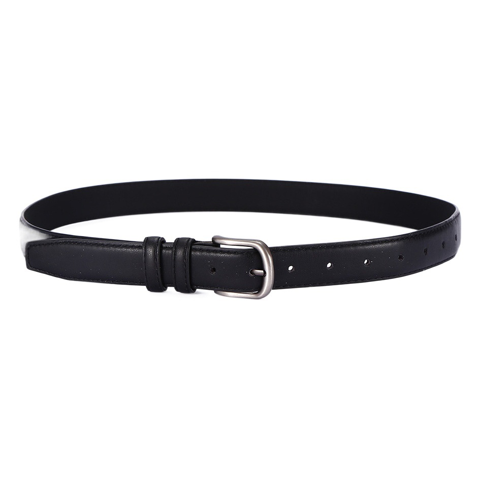 2024 New Japanese Buckle Belt for Men and Women, Fashionable Imitation Leather Belt, Simple Matchinging Jeans Belt Wholesale