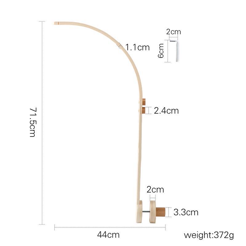 Picture of Amazon Simple Baby Bed Bell Wooden Bracket Mosquito Net Hanging Pole Bed Bell Accessories Newborn Comfort Bed Bell Bracket