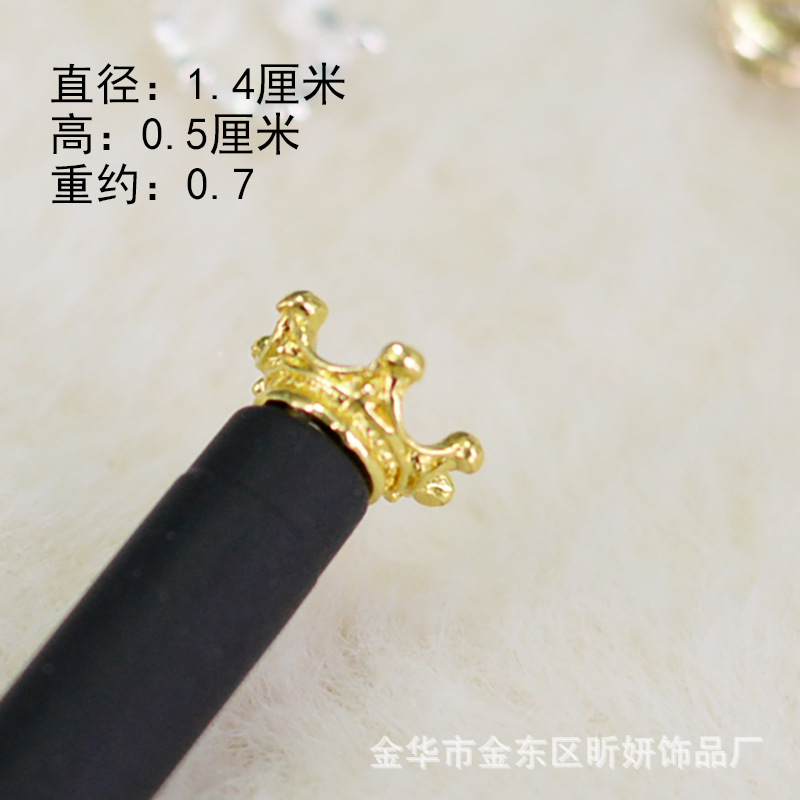 Picture of Violent Bear Head Crown Doll Head Accessories Small Mini Crown Alloy Ornament Crystal Ball Base Display Rack