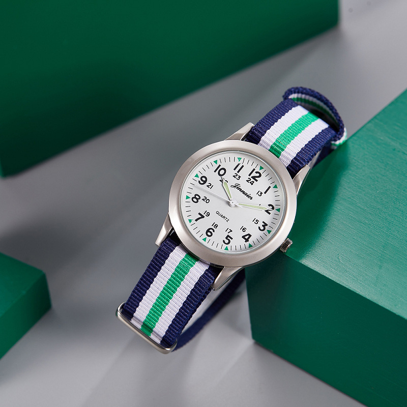 Picture of Student Casual Canvas Woven Watch with Pin Buckle Watch Pointer Manufacturer Popular Cross-Border Wholesale Watch