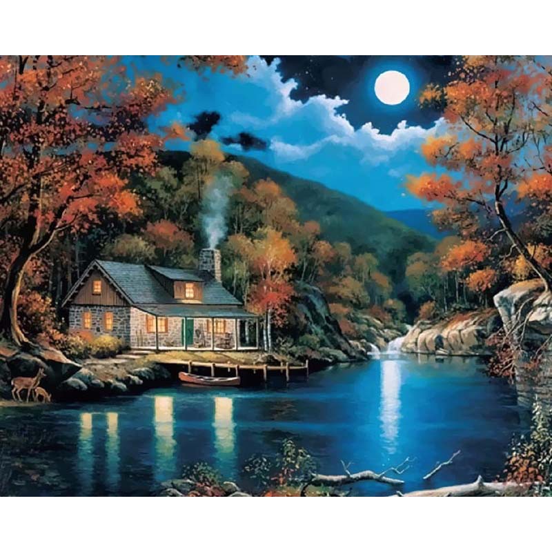 Cross-border digital oil painting landscape wholesale US Shopify AliExpress EBY Amazon WISH