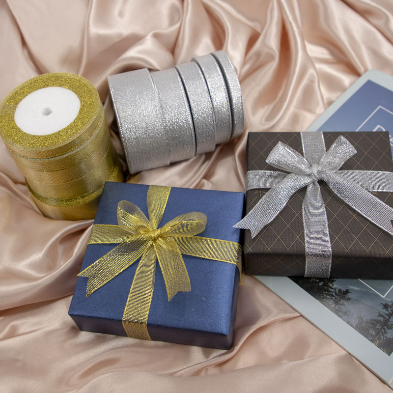 Glitter silver onion belt DIY material gift gift ribbon Ribbon Cake wedding wedding candy packaging silk belt wholesale