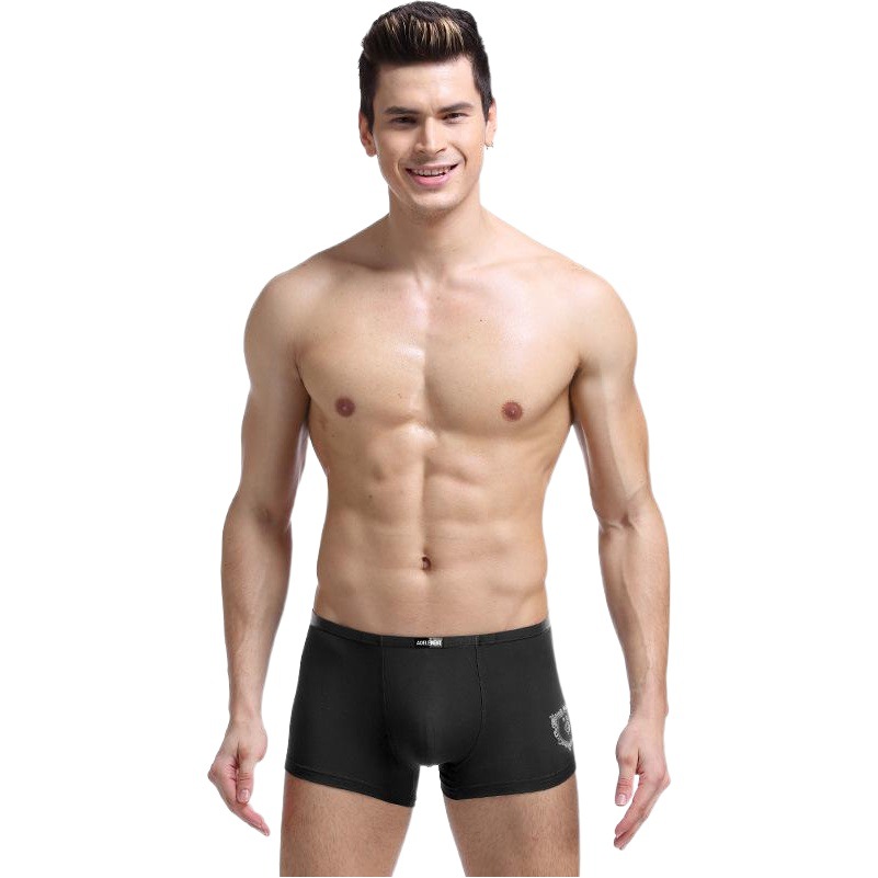 Wholesale 4 Pairs of Boxed Men's Underwear Men's Wholesale Youth Breathable Boxer Briefs Mid-Waist Sexy U-Convex Boxer Briefs