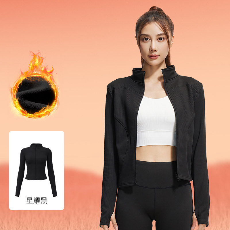 Picture of Juyitang Spring and Autumn High Elasticity Sports Yoga Jacket Cross-Border Running and Cycling Slimming Yoga Wear Fitness Top for Women