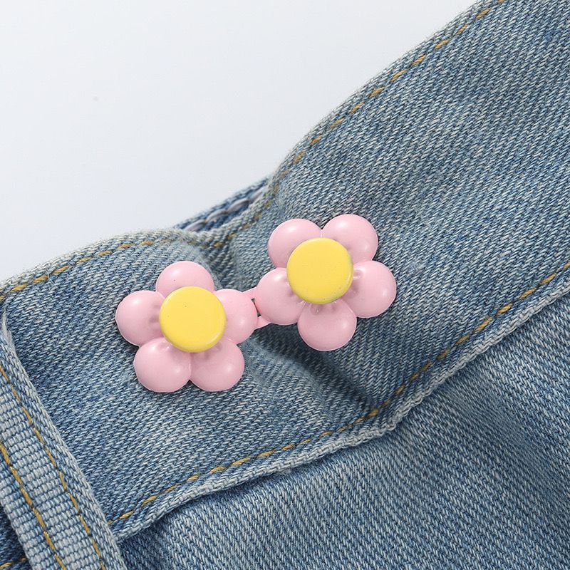Picture of Chinese Knot Waist Buckle Pair Buckle Flat Bottom Removable Nail-free Seam-free Button Girl's Trouser Skirt Waist Size Change Artifact