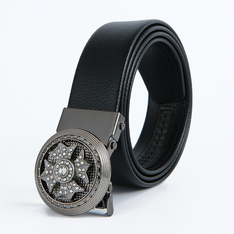Picture of Belt Men's Time Run Belt Men's Business Trend Rotatable Automatic Buckle Pants Belt Douyin Live Broadcast Belt