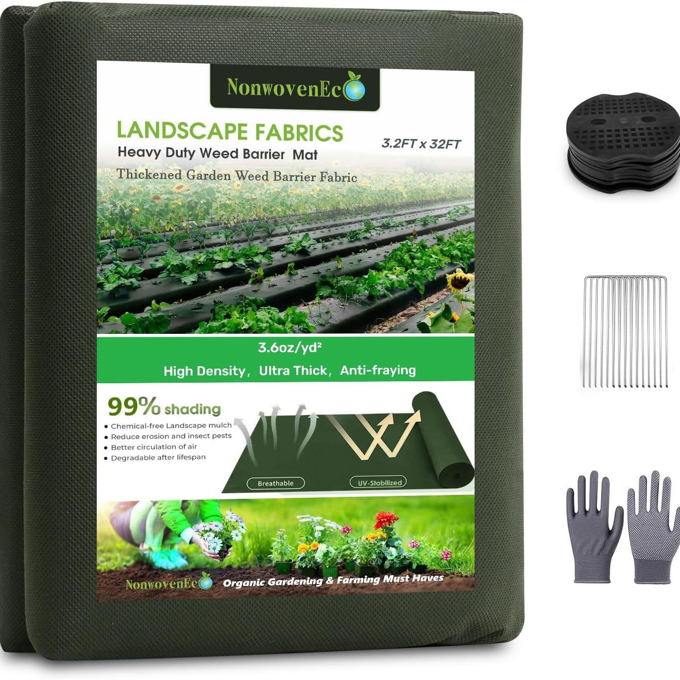 Picture of Manufacturer Cross-Border Supply of Agricultural Pp Weed-Proof Cloth, Gardening Weed-Suppressing Cloth, Orchard Water-Permeable Breathable Degradable Weed-Killing Cloth