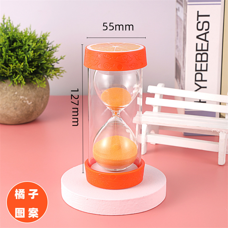 Picture of New Fruit Hourglass Timer 5/15/30Min Kidsren's Exquisite Birthday Gift Safety Anti-Fall Decorative Ornaments