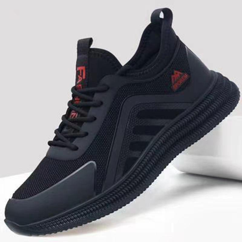 Cross-border Men's sneaker Breathable Trendy Korean Casual Shoes Student Running Shoes Soft-soled Black All-match Shoes for Men