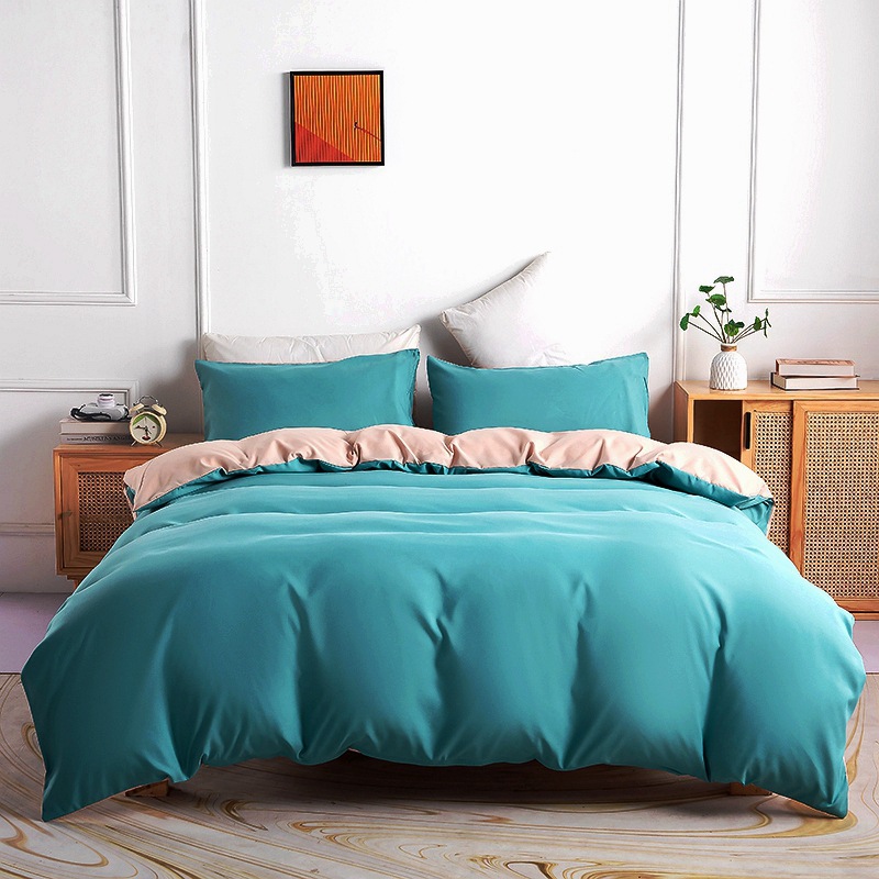 Picture of Amazon plain quilt cover pillowcase three-piece set manufacturers foreign trade in stock cross-border bedding a generation of hair