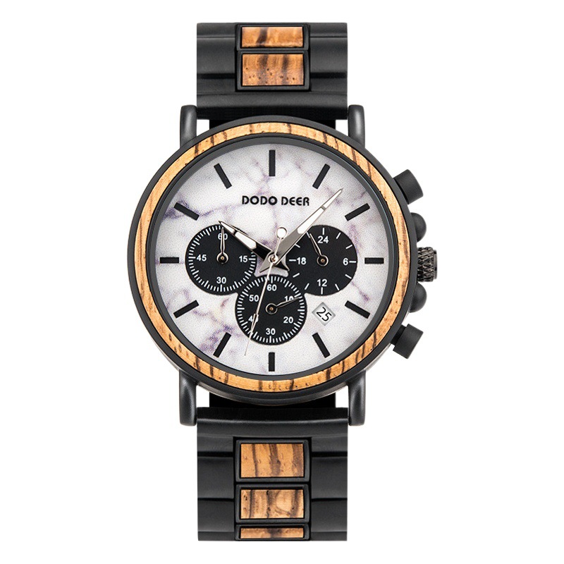 Dodo Deer Factory Direct Sales Cross-Border Popular Wooden Watch Men's Multi-Functional Customized Wooden Watch