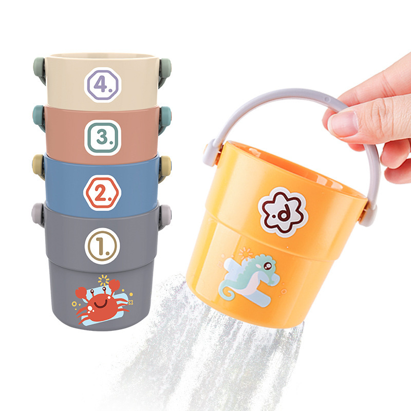 Picture of Baby mini shower small bucket baby bathroom water Cup children Bath jengle maternal and child House toys