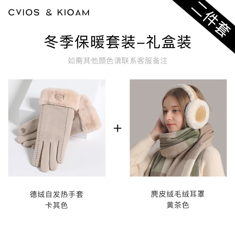Picture of Winter New Earmuffs Women's Cold-proof Warm-keeping fleece-lined Windproof Outdoor Frozen Ear Plush Earmuffs Cute All-match Earmuffs