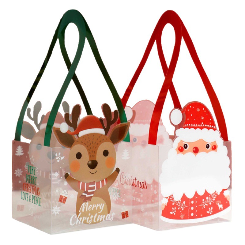 Christmas portable apple box Christmas Eve apple gift box Ping An fruit packaging box Christmas pvc transparent apple box