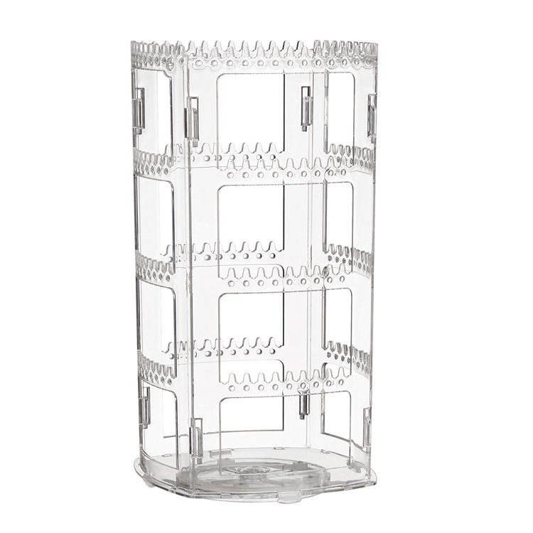 Round Multi-layer Rotating Earrings Earrings Display Rack Home Finishing Jewelry Acrylic Storage Rack Jewelry Plate