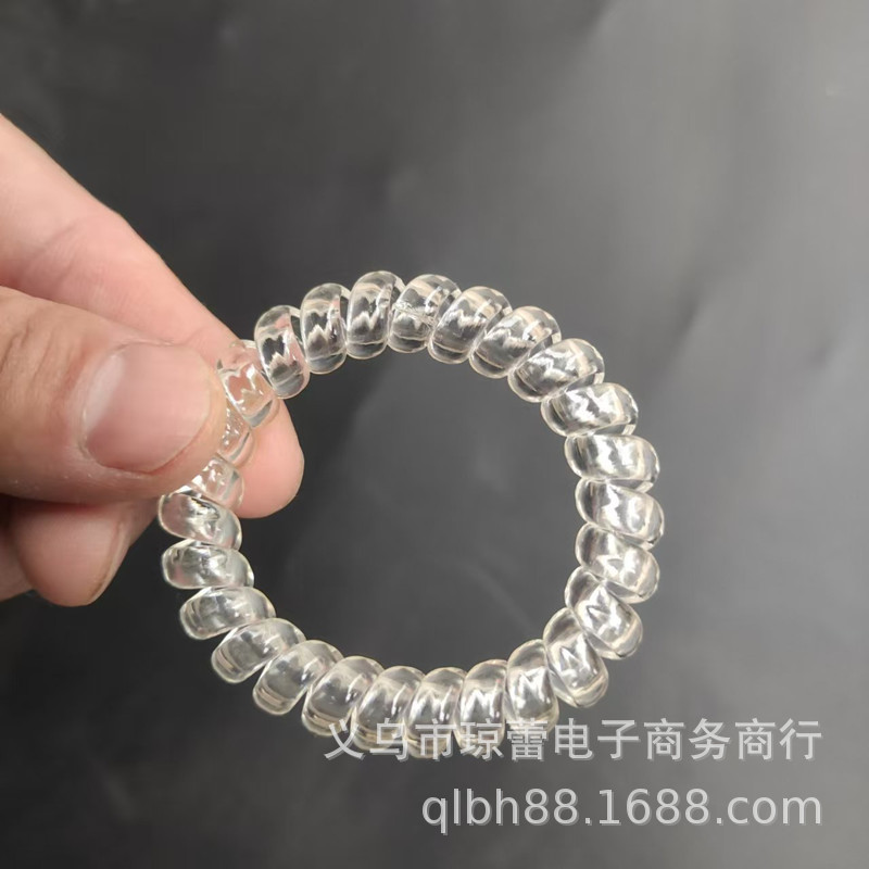 Picture of Candy Color Bold Bracelet Telephone Line Hair Ring Extra Large Rubber Band South Korea Headwear Hair Accessories Headband Spring Ring