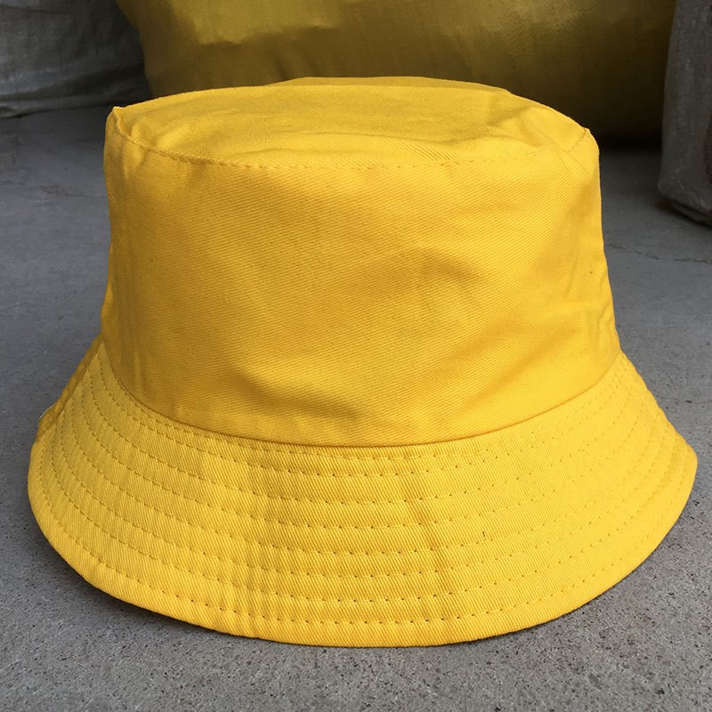 Picture of Cross-border adult fisherman hat solid color custom logo embroidery printing fisherman hat sunshade light plate custom basin hat