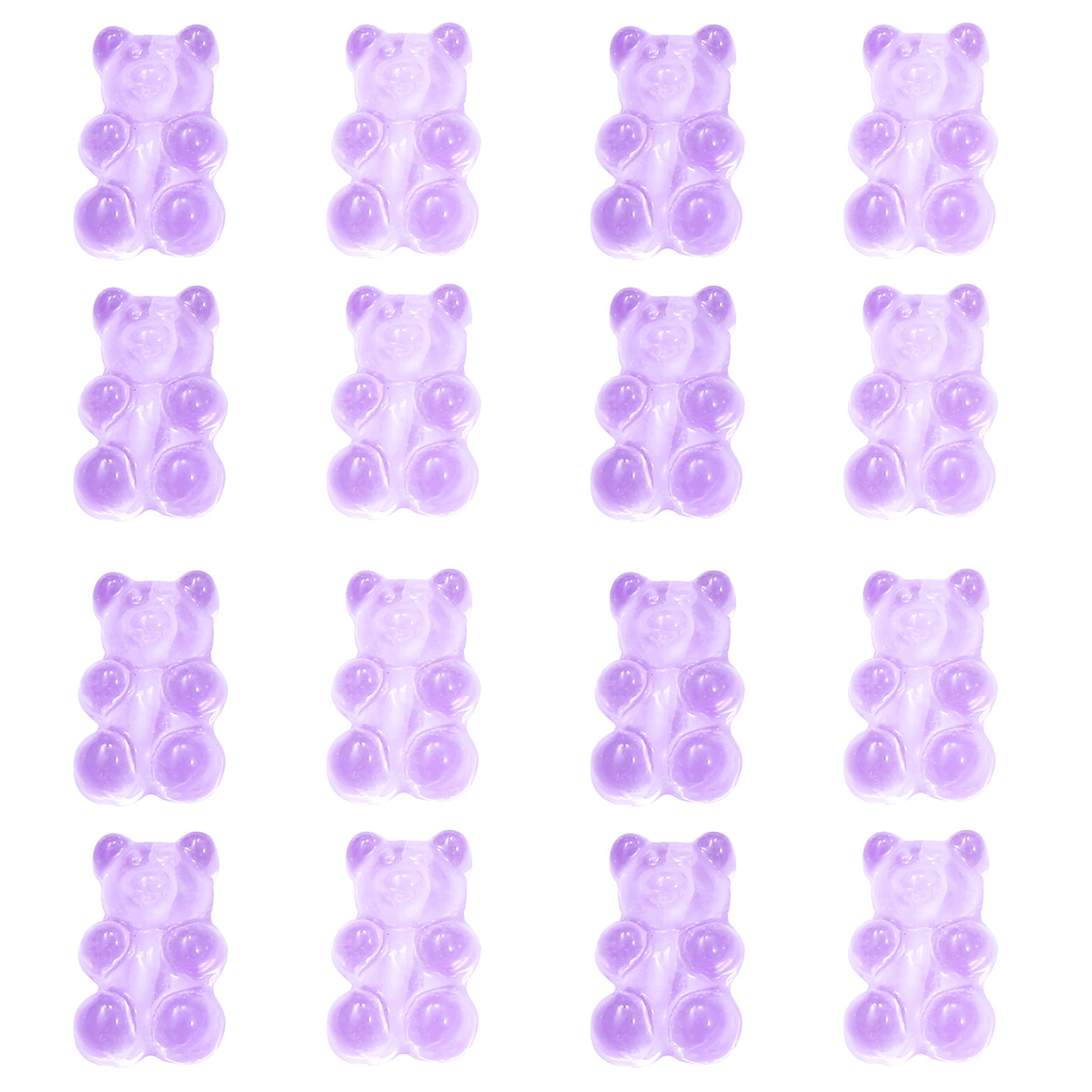 Picture of Transparent Candy Color Resin Bear Accessories Handmade DIY Homemade Bracelet Earrings Jewelry Keychain Pendant Material