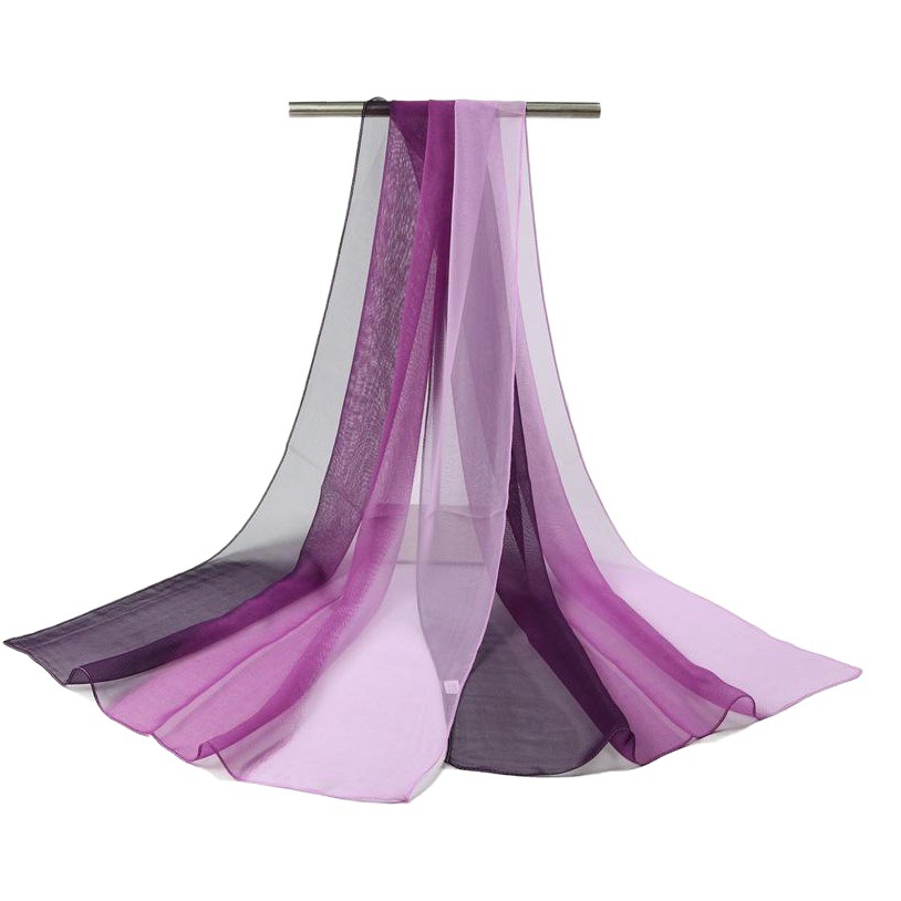Gradient Scarf Women's Scarf Georgette Transition Color Scarf Body Training Square Dance Dance Scarf