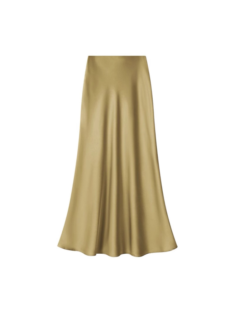 High-grade Dape Silky Satin Skirt Women's Summer Mid-length Fishtail Skirt High Waist Slim-fit Hip Skirt