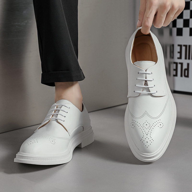 2025 new men's shoes spring manufacturers on behalf of Locke business plus size leather shoes men's wedding youth men's leather shoes