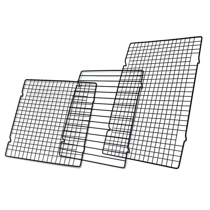 Baking Tools Small size large cake cold rack black non-stick cold drying net bread cooling rack square baking net