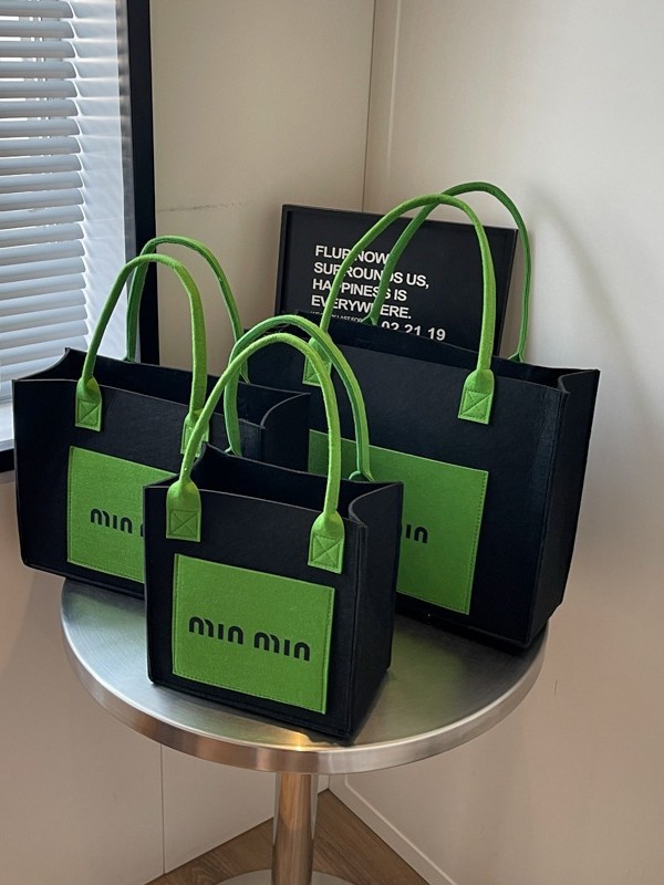 Hand-held Color Matching Felt Bag All-match Large Capacity Hand-held Felt Bag Hand-held Gift Tote Bag Enterprise Advertising Bag