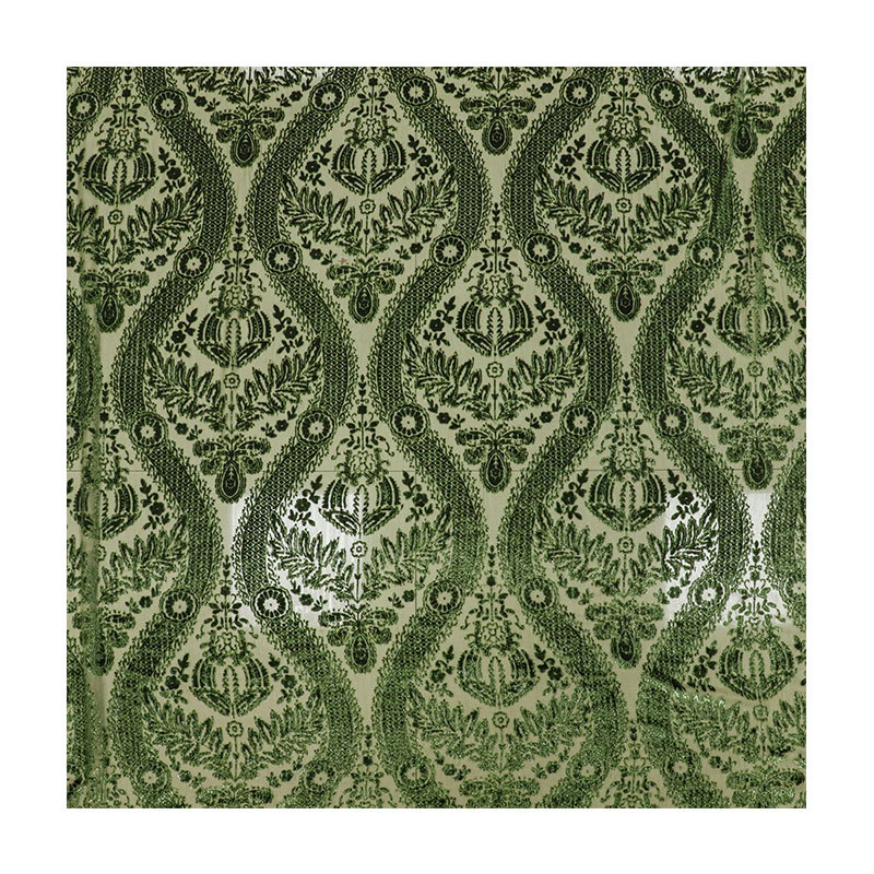 Picture of Manufacturer wholesale woven brocade viscous brocade polyester semi-bright silk rotten flower burnt velvet fabric nightdress cheongsam skirt fabric