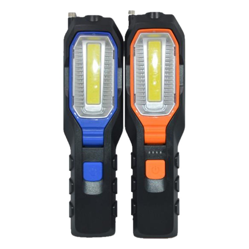 Cross-Border Cob Foldableing Work Light with Magnetic Multi-Functional Inspection Light Rechargeable Portable Warning Light Picker Flashlight