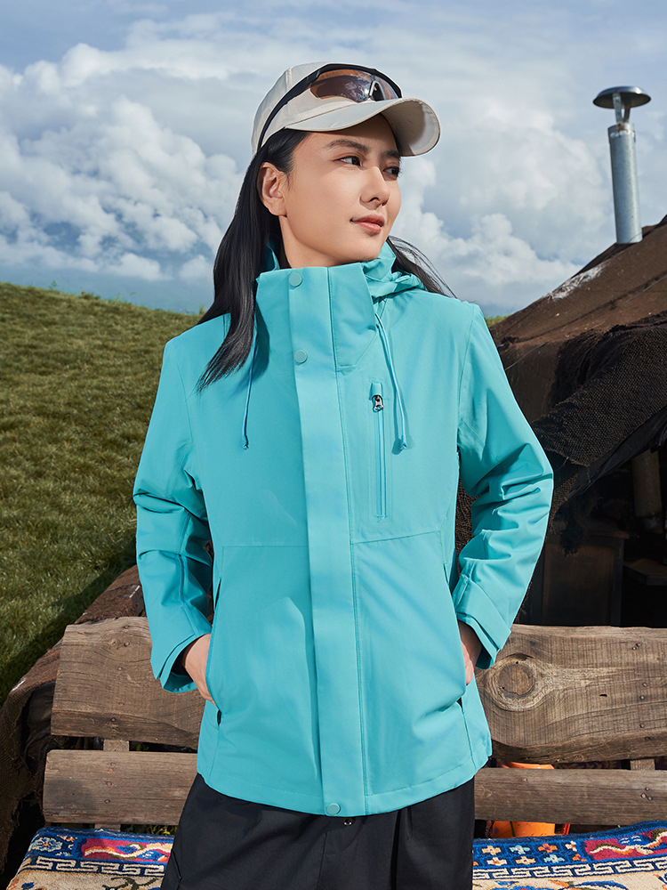 New national standard high-end business travel jacket, men's and women's rainproof full adhesive heat-seal two-piece mountaineering and breathable jacket